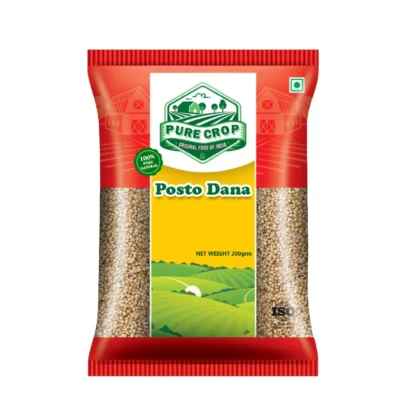 PureCrop-Posto-Dana A close-up of small, white or pale Pure Crop Poppy Seeds (Khus Khus).